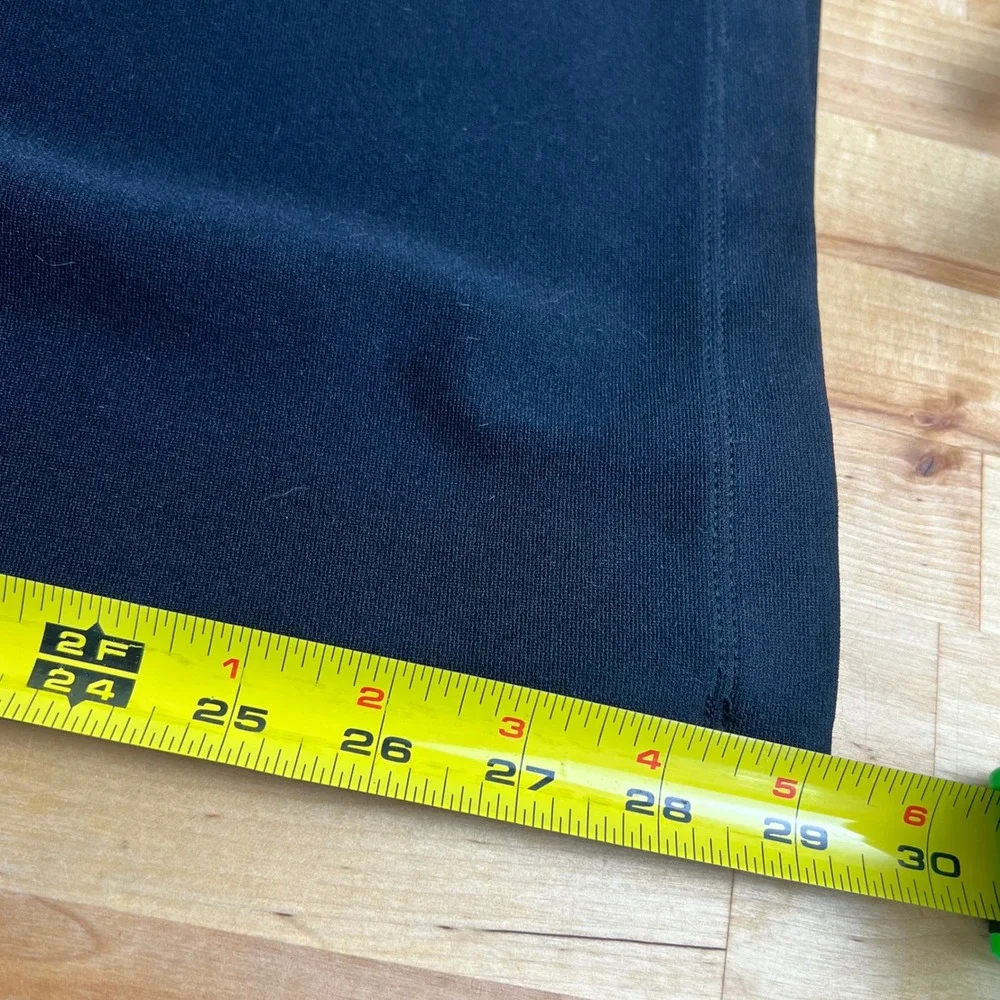 Lane Bryant Modern Knit Pants Black Petite 22/24 Straight Leg Elastic Waist NWT‎